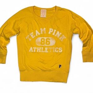 Y2K PINK Victoria's Secret Yellow Sweatshirt
